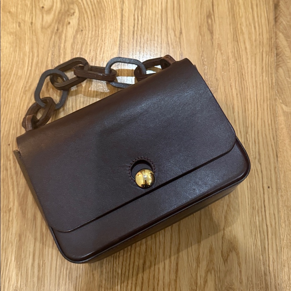 SOPHIE HULME-Oxblood Small Spring Crossbody bag